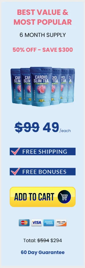 Cardio Slim Tea Buy 6 Pack